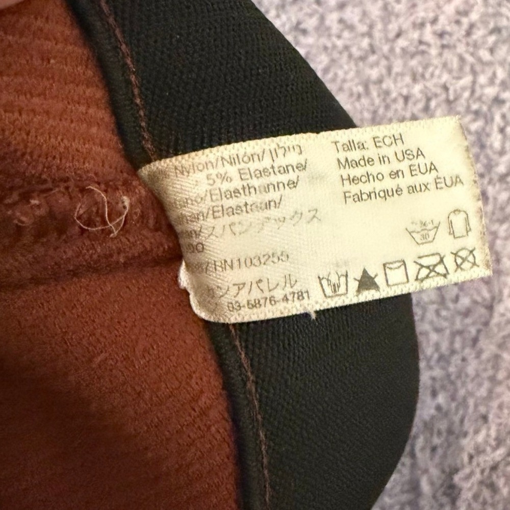 American Apparel Womens Size XS Riding Pant Henna Rust Ribbed High Waisted - Picture 10 of 10